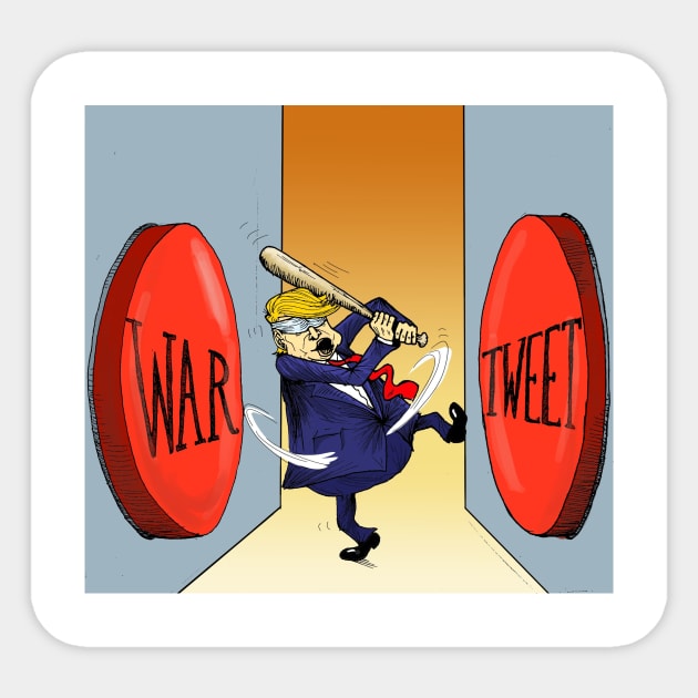 Trump Tweet War Sticker by Felipe.Makes.Cartoons